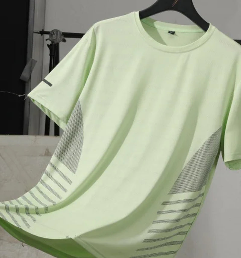 Running T-Shirt Men Silk Thin Quick Dry Short Sleeve Breathable Sports T-Shirt