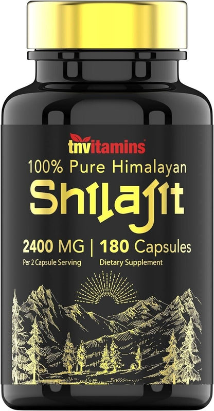 Shilajit 2400Mg 180 Caps Naturally Occurring Fulvic Acid Non Gmo/No Gluten